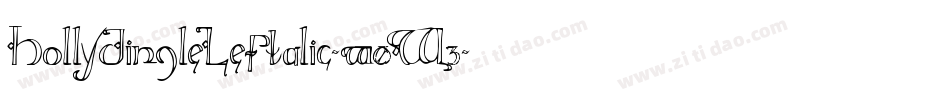 HollyJingleLeftalic-w0W3字体转换