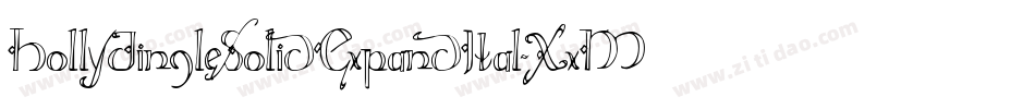 HollyJingleSolidExpandItal-XxMd字体转换 HollyJingleSolidExpandItal-XxMd字体转换