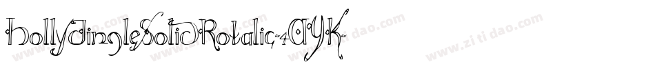 HollyJingleSolidRotalic-4AYK字体转换