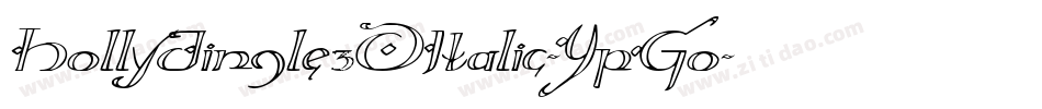 HollyJingle3DItalic-YpGo字体转换