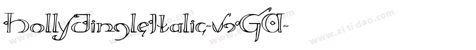 HollyJingleItalic-v9GA字体转换