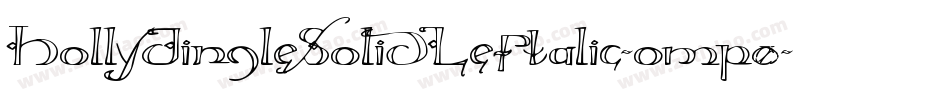 HollyJingleSolidLeftalic-omp0字体转换
