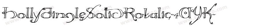 HollyJingleSolidRotalic-4AYK字体转换