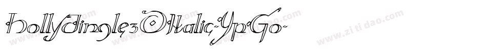 HollyJingle3DItalic-YpGo字体转换