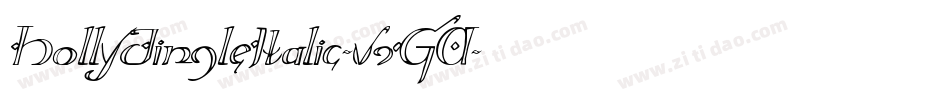 HollyJingleItalic-v9GA字体转换
