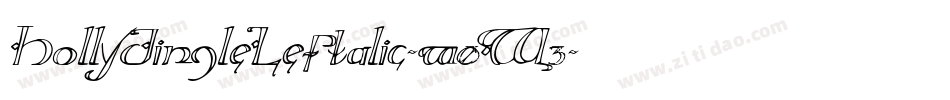 HollyJingleLeftalic-w0W3字体转换