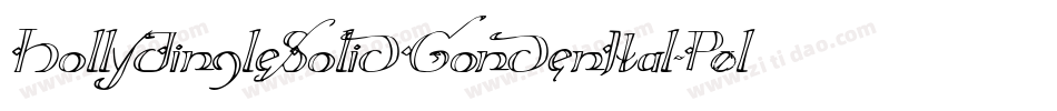 HollyJingleSolidCondenItal-P0lr字体转换