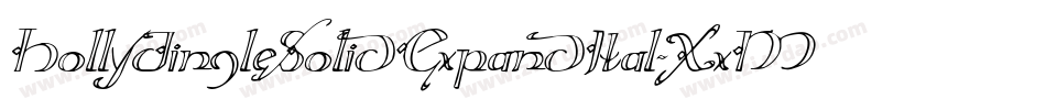 HollyJingleSolidExpandItal-XxMd字体转换 HollyJingleSolidExpandItal-XxMd字体转换