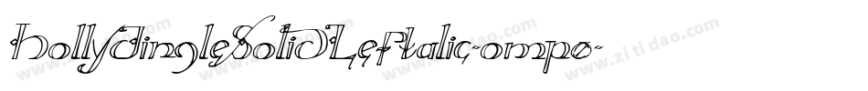 HollyJingleSolidLeftalic-omp0字体转换
