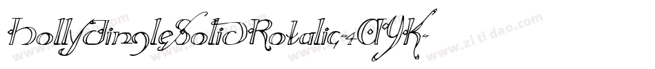 HollyJingleSolidRotalic-4AYK字体转换