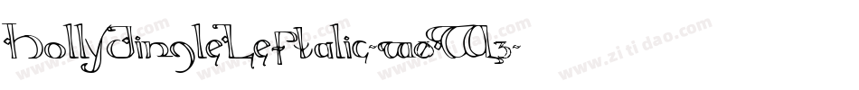 HollyJingleLeftalic-w0W3字体转换