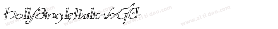 HollyJingleItalic-v9GA字体转换