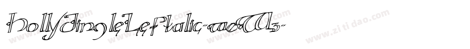 HollyJingleLeftalic-w0W3字体转换