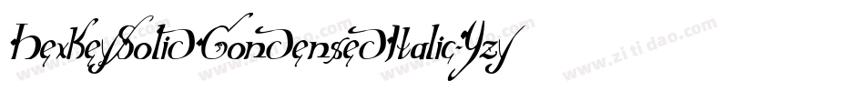 HexkeySolidCondensedItalic-YzyYq字体转换