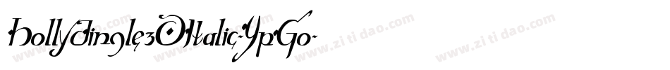 HollyJingle3DItalic-YpGo字体转换