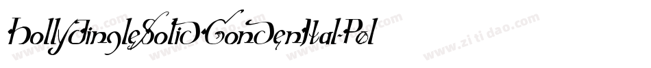 HollyJingleSolidCondenItal-P0lr字体转换