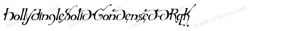 HollyJingleSolidCondensed-dRqK字体转换