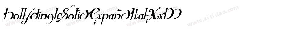 HollyJingleSolidExpandItal-XxMd字体转换 HollyJingleSolidExpandItal-XxMd字体转换