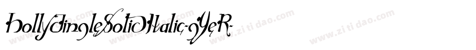 HollyJingleSolidItalic-gYeR字体转换 HollyJingleSolidItalic-gYeR字体转换