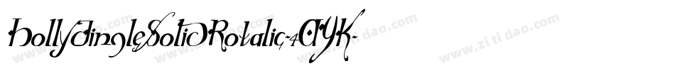 HollyJingleSolidRotalic-4AYK字体转换