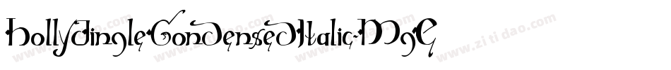 HollyJingleCondensedItalic-MgEY字体转换