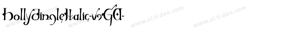 HollyJingleItalic-v9GA字体转换