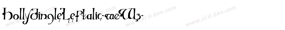 HollyJingleLeftalic-w0W3字体转换