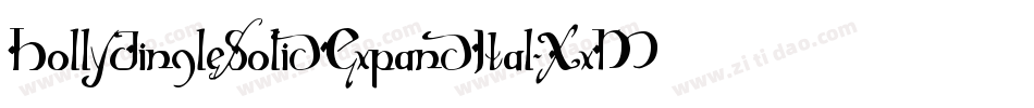 HollyJingleSolidExpandItal-XxMd字体转换 HollyJingleSolidExpandItal-XxMd字体转换