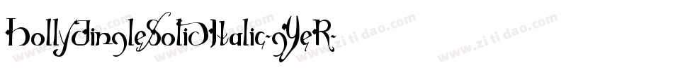 HollyJingleSolidItalic-gYeR字体转换 HollyJingleSolidItalic-gYeR字体转换