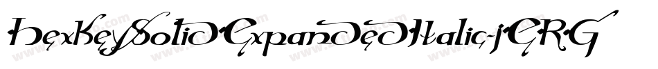 HexkeySolidExpandedItalic-jERGO字体转换