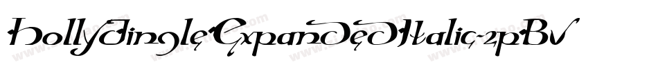 HollyJingleExpandedItalic-2pBv字体转换