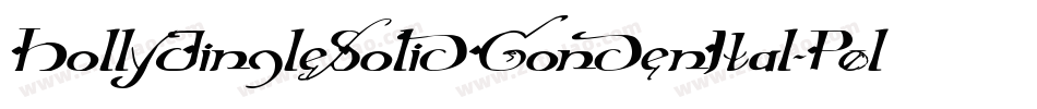 HollyJingleSolidCondenItal-P0lr字体转换