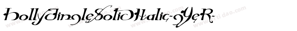 HollyJingleSolidItalic-gYeR字体转换 HollyJingleSolidItalic-gYeR字体转换