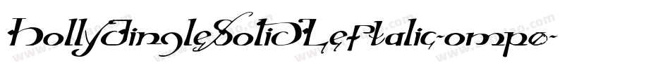 HollyJingleSolidLeftalic-omp0字体转换