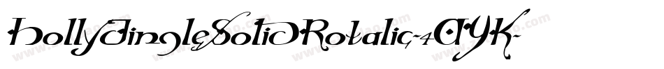 HollyJingleSolidRotalic-4AYK字体转换