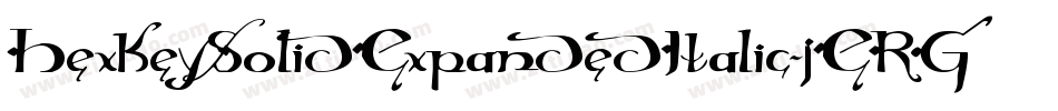 HexkeySolidExpandedItalic-jERGO字体转换