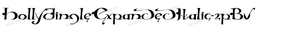 HollyJingleExpandedItalic-2pBv字体转换