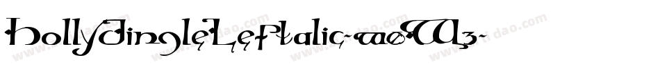 HollyJingleLeftalic-w0W3字体转换