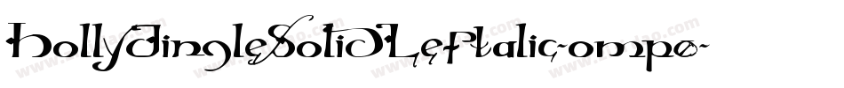 HollyJingleSolidLeftalic-omp0字体转换
