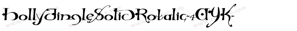 HollyJingleSolidRotalic-4AYK字体转换