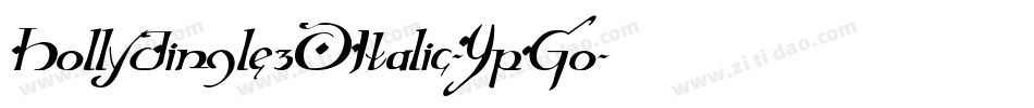 HollyJingle3DItalic-YpGo字体转换