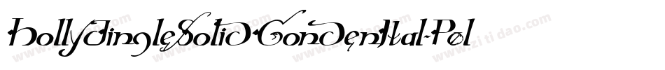 HollyJingleSolidCondenItal-P0lr字体转换