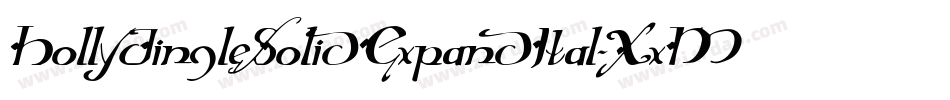 HollyJingleSolidExpandItal-XxMd字体转换 HollyJingleSolidExpandItal-XxMd字体转换