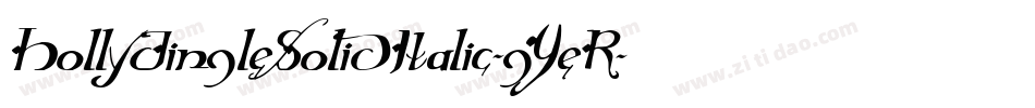 HollyJingleSolidItalic-gYeR字体转换 HollyJingleSolidItalic-gYeR字体转换