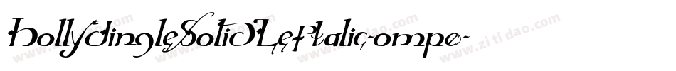 HollyJingleSolidLeftalic-omp0字体转换