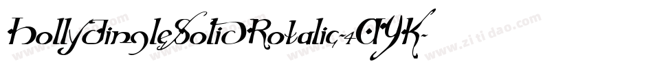 HollyJingleSolidRotalic-4AYK字体转换