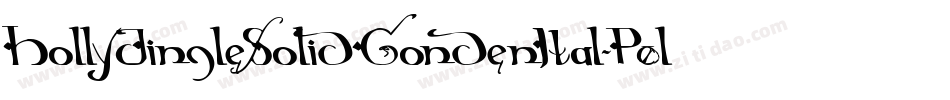 HollyJingleSolidCondenItal-P0lr字体转换