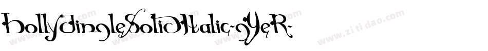HollyJingleSolidItalic-gYeR字体转换 HollyJingleSolidItalic-gYeR字体转换