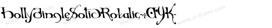 HollyJingleSolidRotalic-4AYK字体转换