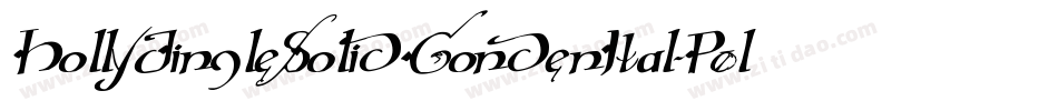 HollyJingleSolidCondenItal-P0lr字体转换